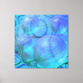 Inner Flow VI - Aqua & Azure Galaxy Canvas Afdruk (Voorkant)