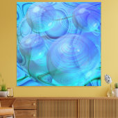 Inner Flow VI - Aqua & Azure Galaxy Canvas Afdruk (Insitu (Woonkamer))