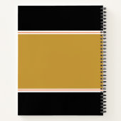 Inner Glow Elegant Geel en Gold Roos Notitieboek (Achterkant)