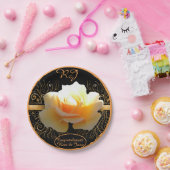 Inner Glow Elegant Geel en Gold Roos Papieren Bordje (Feest)