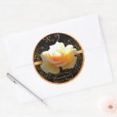 Inner Glow Elegant Geel en Gold Roos Ronde Sticker (Envelop)