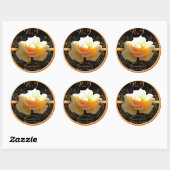 Inner Glow Elegant Geel en Gold Roos Ronde Sticker (Vel)