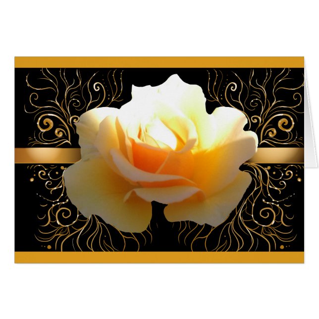 Inner Glow Elegant Yellow and Gold Roos Hartelijk  (Voorkant Horizontaal)