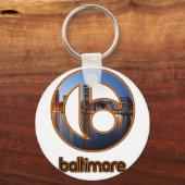 Inner Harbor Baltimore Sleutelhanger (Voorkant)