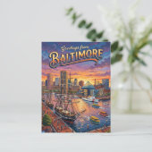 Inner Harbor, Baltimore VS Briefkaart (Staand voorkant)
