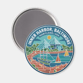 Inner Harbor, Baltimore VS Magneet (Voorkant / Achterkant)