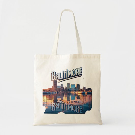 Inner Harbor Reflections: Baltimore Strong Tote Bag (Voorkant)