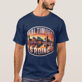 Inner Harbor Sereniteit: Baltimore Sterk T-shirt