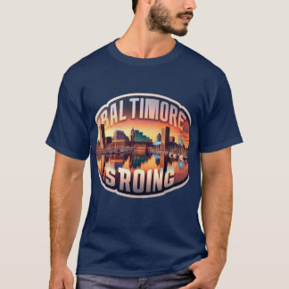 Inner Harbor Sereniteit: Baltimore Sterk T-shirt