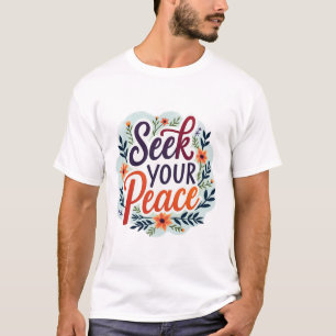 Inner Harmony Seek Your Peace citaten T-shirt ontw