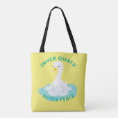Inner Kwak Outer Vrede Yoga Eend Tote Bag (Achterkant)