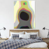 Inner Landschap - Abstract Organisch Surrealistisc Canvas Afdruk (Insitu (Slaapkamer))