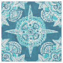 INNER MERMAID COMPASS Aqua Beach Shell Moroccan