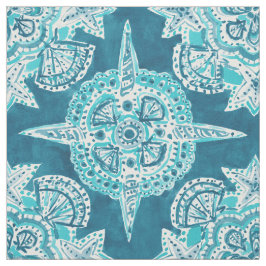INNER MERMAID COMPASS Aqua Beach Shell Moroccan Stof