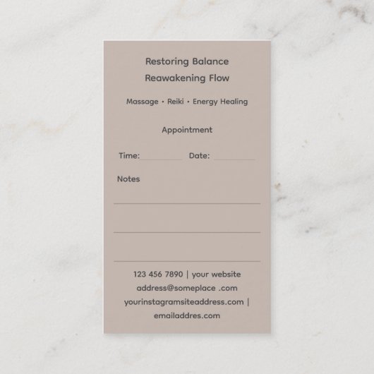 Inner Oracle | Third Eye Design Visitekaartje (Achterkant)