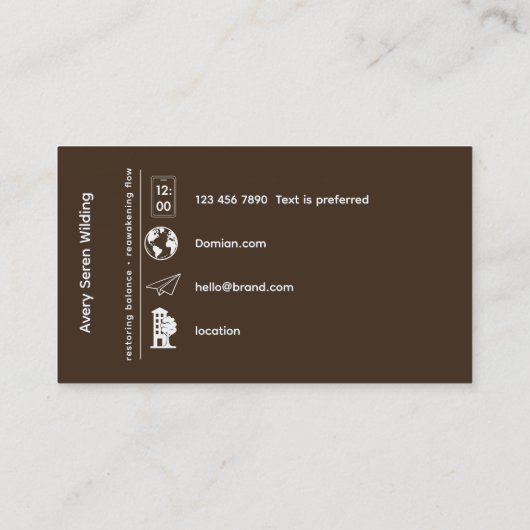 Inner Oracle | Third Eye Design Visitekaartje (Achterkant)