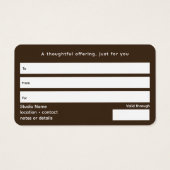 Inner Oracle | Third Eye Design Visitekaartje (Achterkant)