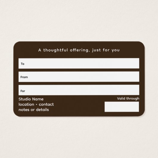 Inner Oracle | Third Eye Design Visitekaartje (Achterkant)