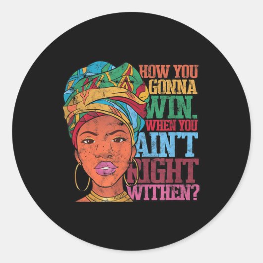 Inner - Overwinning - Waarheid Uni-volwassenen - Z Ronde Sticker (Voorkant)