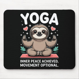 Inner Peace Achieved Movement Optional Yoga Sloth  Muismat