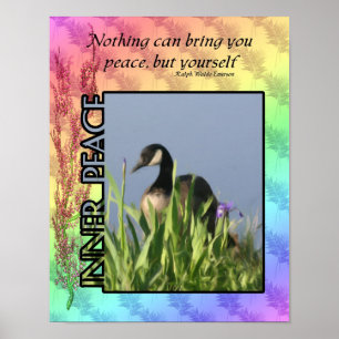 Inner Peace Canada Goose Inspirerend Quote Poster