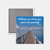 Inner Peace Emerson Inspirerend Quote Magneet (Voorkant / Achterkant)