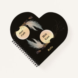Inner Peace & Healing Heart-Shaped Zen Notebook Notitieboek