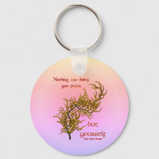 Inner Peace Inspirerend Quote Sleutelhanger (Voorkant)