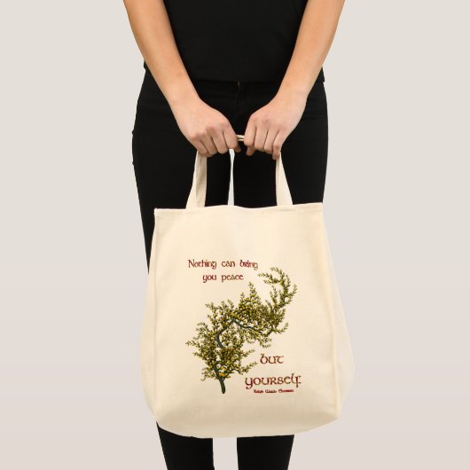 Inner Peace Inspirerend Quote Tote Bag (Voorkant (product))