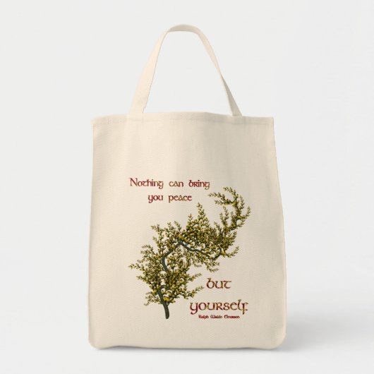 Inner Peace Inspirerend Quote Tote Bag (Voorkant)