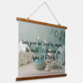 Inner peace isn't found by escaping the world hangend wandkleed (Gebogen)