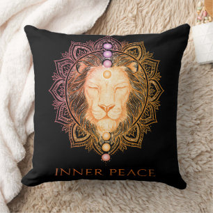Inner Peace Lion Chakra Ontwerp Kussen