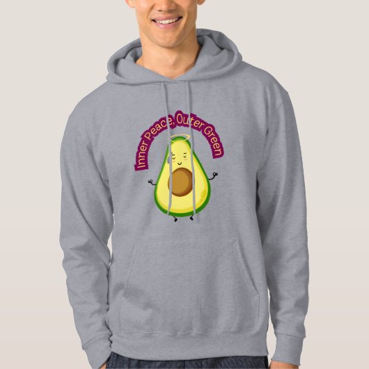 Inner Peace Outer Green – Schattigee Avocado Medit Hoodie (Voorkant)