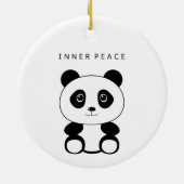 Inner Peace Panda Keramisch Ornament (Achterkant)