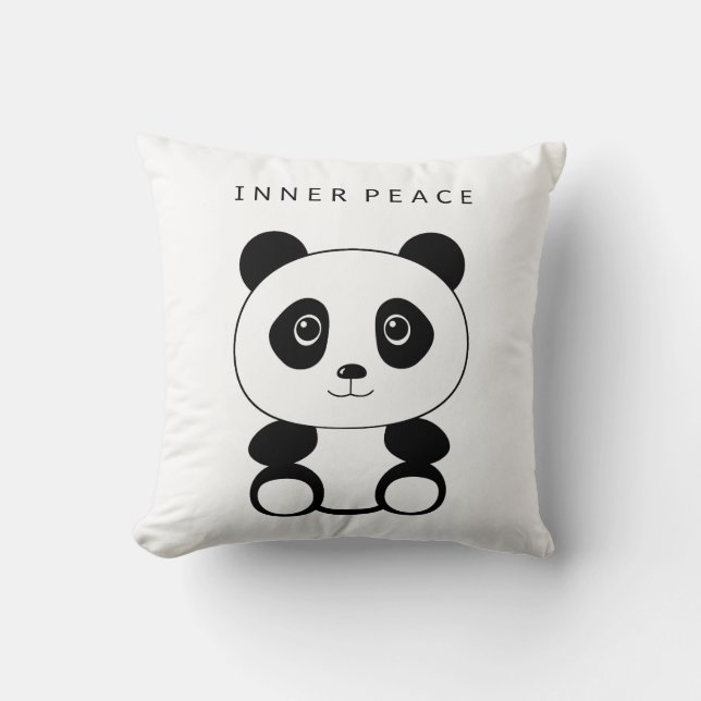 Inner Peace Panda Kussen (Voorkant)