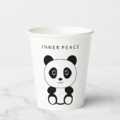 Inner Peace Panda Papieren Bekers (Achterkant)