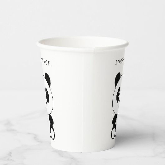 Inner Peace Panda Papieren Bekers (Rechts)