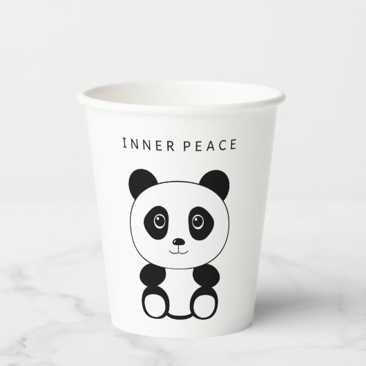 Inner Peace Panda Papieren Bekers (Voorkant)