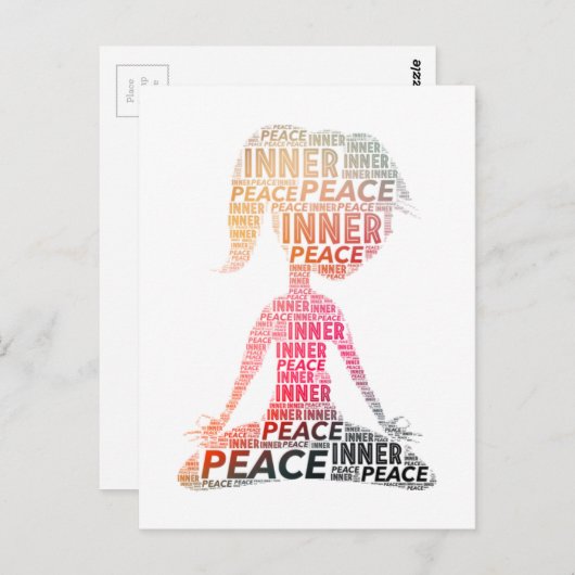Inner Peace-stay positief Briefkaart (Voorkant / Achterkant)