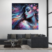Inner Peace Vrouwengezicht Poster met Levendige Kl