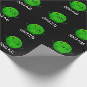 Inner Peas Funny Meditating Pea Pun Dark BG Cadeaupapier (Hoek)