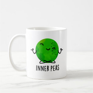 Inner Peas Funny Meditating Pea Pun Koffiemok