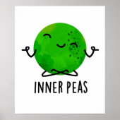 Inner Peas Funny Meditating Pea Pun Poster (Voorkant)