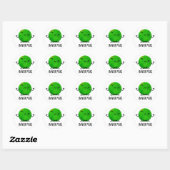 Inner Peas Funny Meditating Pea Pun Ronde Sticker (Vel)