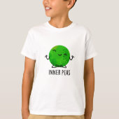 Inner Peas Funny Meditating Pea Pun T-shirt (Voorkant)