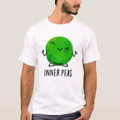 Inner Peas Funny Meditating Pea Pun T-shirt (Voorkant)