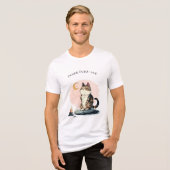 Inner Purr-ace Cat Meditation Tee Tri-Blend Shirt (Voorkant volledig)