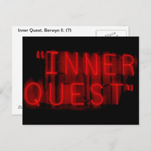 Inner Quest Neon Sign Briefkaart (Voorkant / Achterkant)