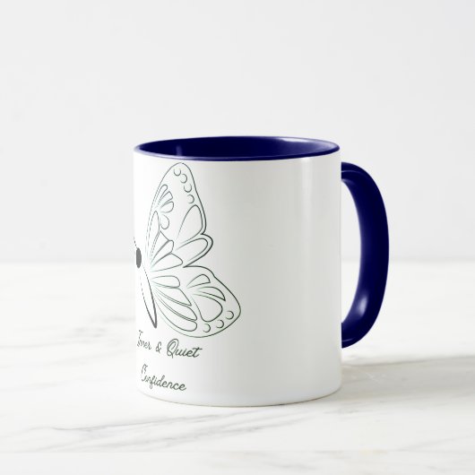 Inner & Quiet Confidence – Butterfly Energy Mug Mok (Voorkant rechts)