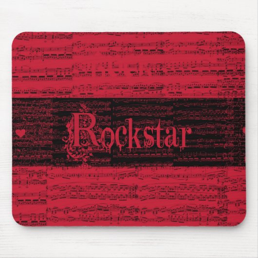 Inner Rockstar rojo mousepad Muismat (Voorkant)